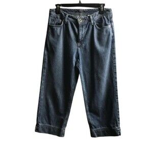 Eddie Bauer Women's Capri Pants Blue Size 30 Denim Jeans